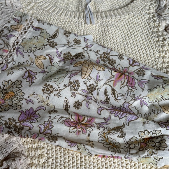 NWT By Anthropologie Printed-Sleeve Ruffle Sweater - Picture 5 of 8